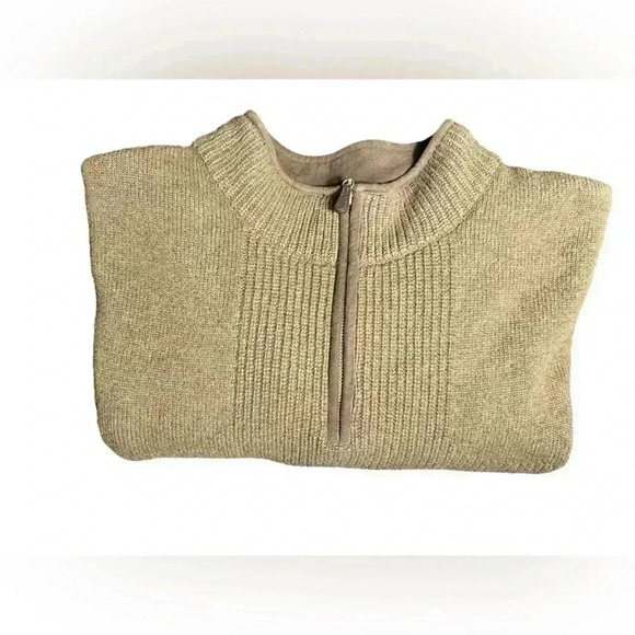 L.L. Bean 100% Merino Lambs Wool Quarter Zip Sweater Mens Size XXL-TALL - Picture 9 of 14